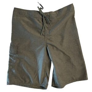 Firefly Mens Board Shorts Side Pocket Polyester Olive Green Medium